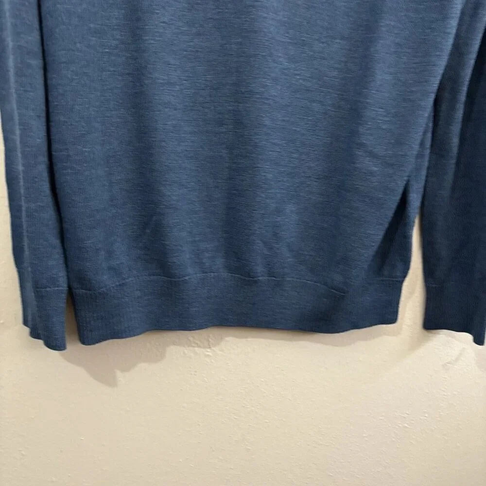 Banana Republic Extra Fine Merino Wool V Neck Dark Teal Men Large